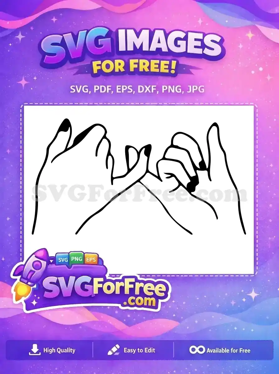 Free Pinky Promise Free Outline TikTok Free SVG
