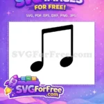 Free Black Music Note Free TikTok Design Free SVG - Instant Download