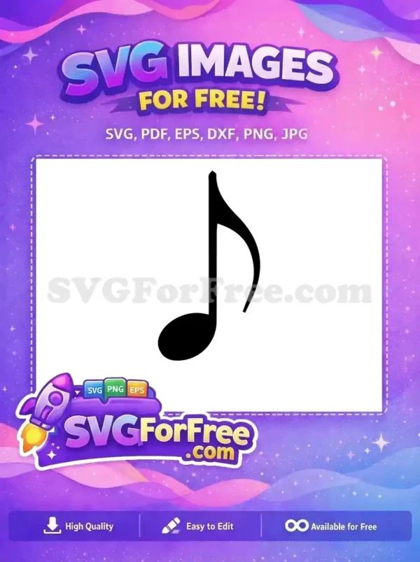Free Black Music Note Free TikTok Free SVG