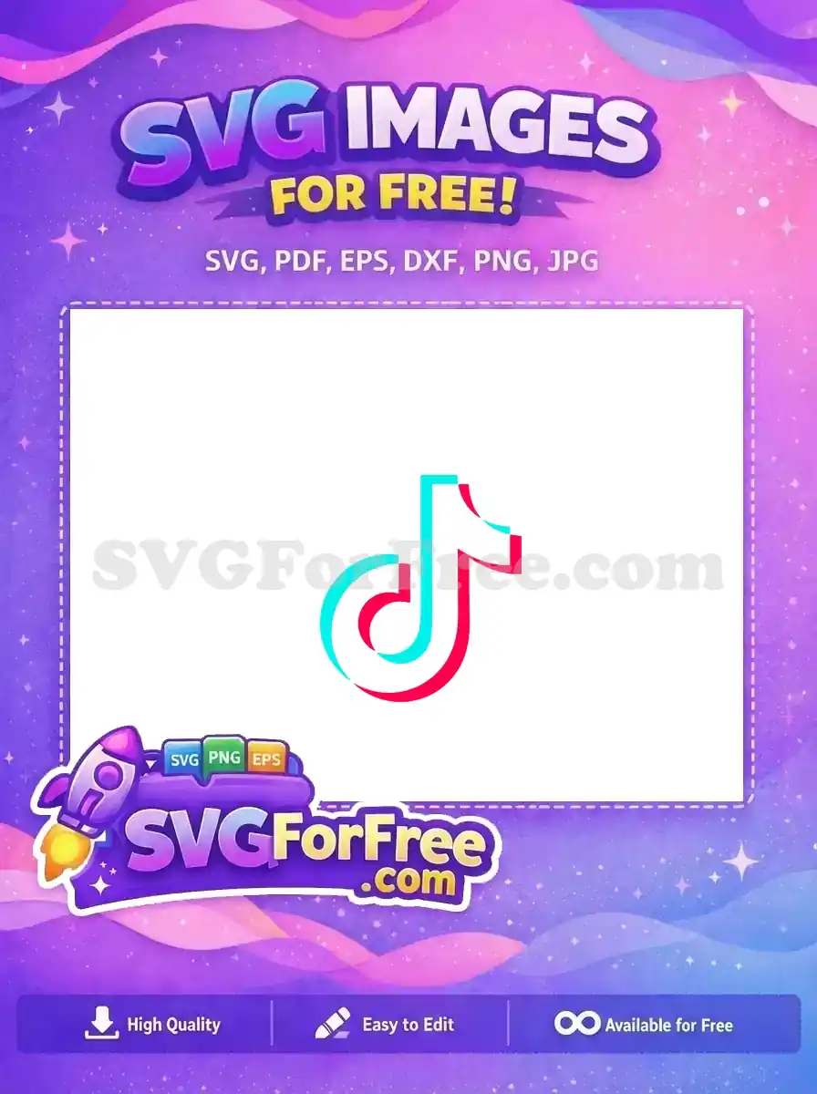 Free Cyan Detail Free Pink Detail TikTok Free SVG 2