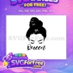 Free Eyelashes Queen Free Bun TikTok Free SVG - Instant Download