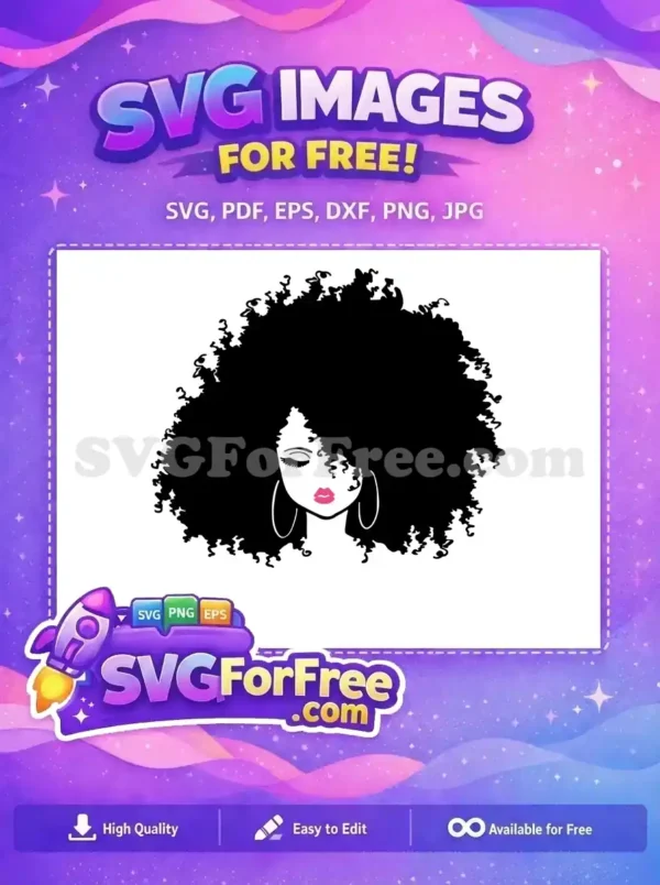 Free Afro Hairstyle Free Pink Lips TikTok Free SVG