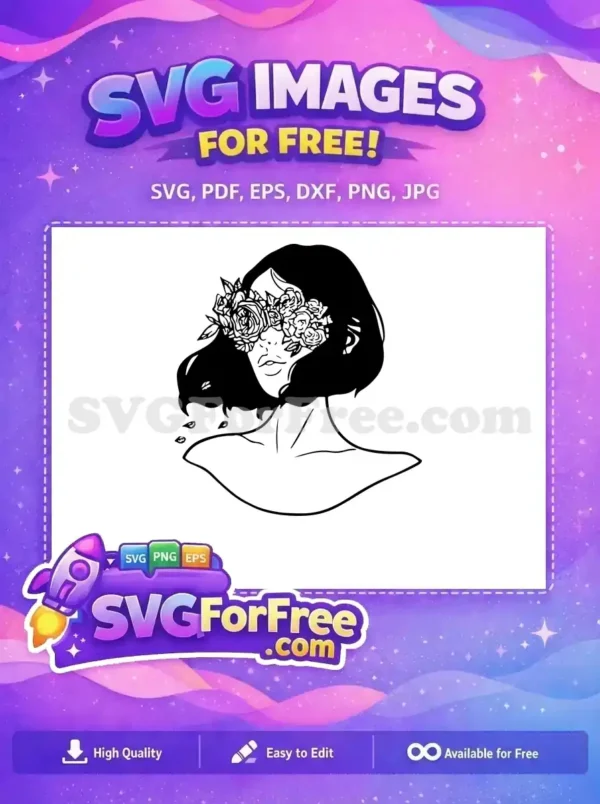 Free Rose Eyes Free Elegant Woman TikTok Free SVG