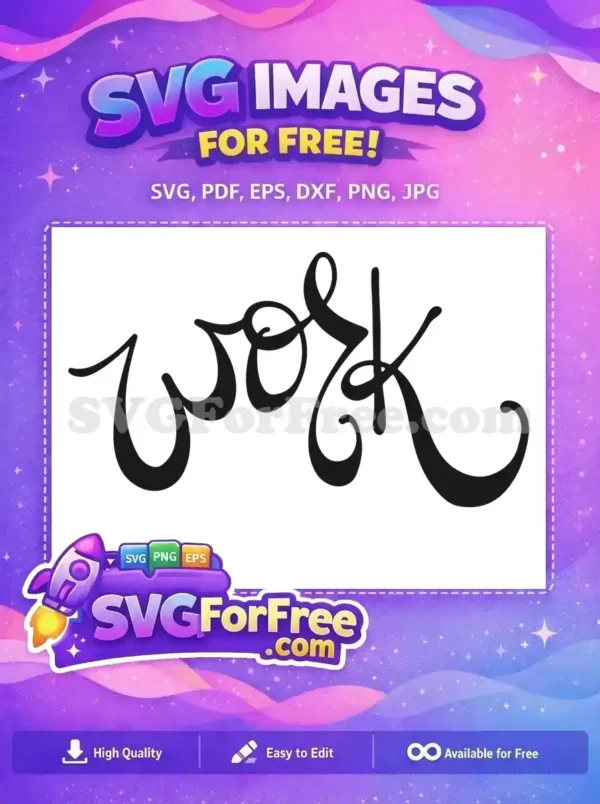 Free Elegant Work Free Calligraphy Text TikTok Free SVG