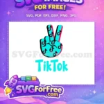 Free Teal Peace Free Hand Gesture TikTok Free SVG - Instant Download