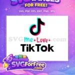 Free Cyan Pink Me Love Free TikTok Logo Free SVG - Instant Download