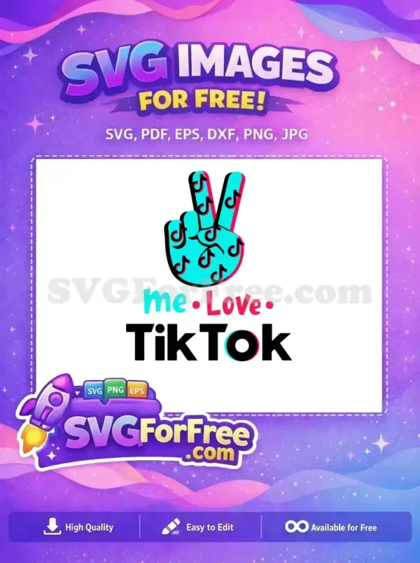 Free Peace Hand Gesture Free TikTok Symbols Me Love Free SVG
