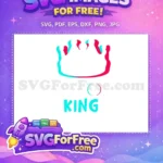 Free King Crown Free Cyan King TikTok Free SVG - Instant Download