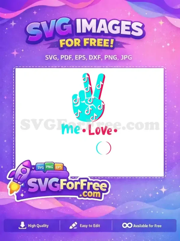 Free Peace Hand Sign Free Me Love TikTok Free SVG