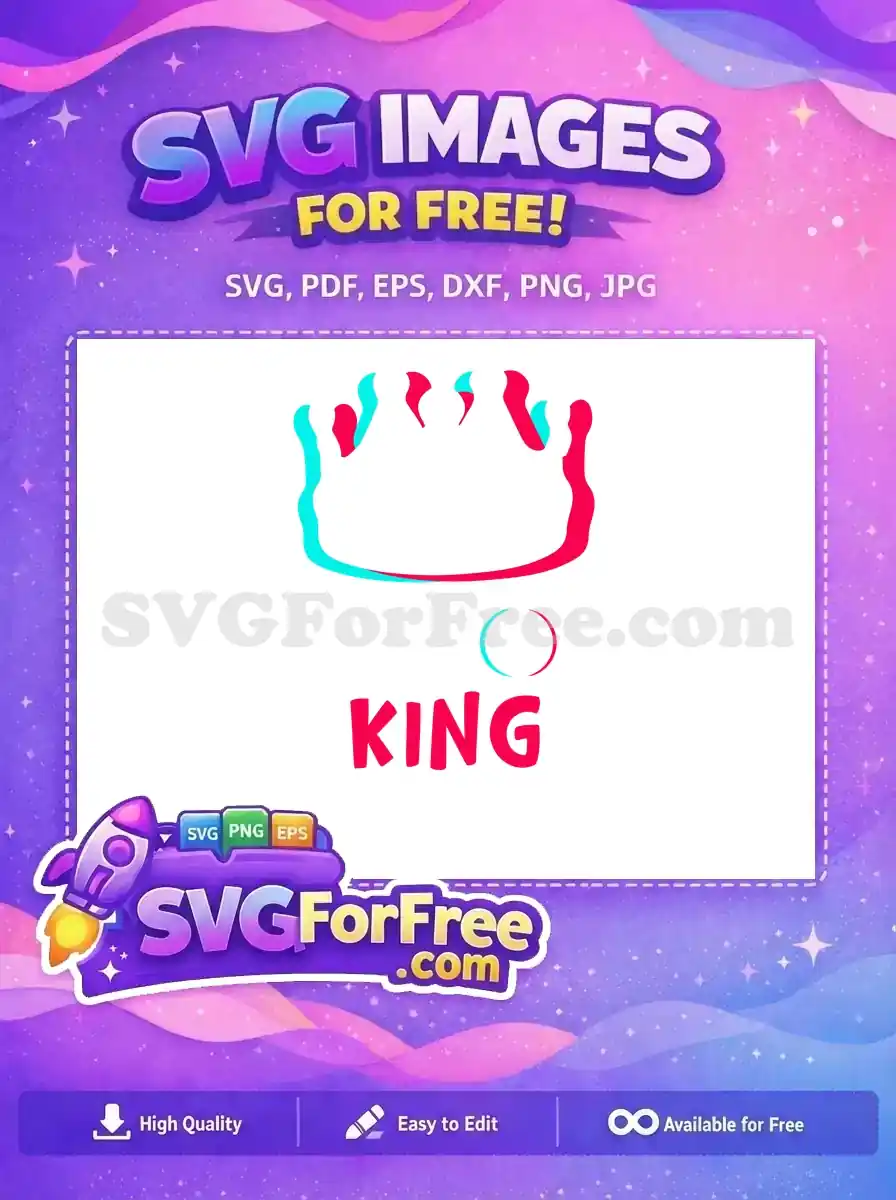 Free TikTok Me Crown Free King Red Blue Free SVG