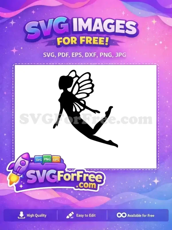 Free Silhouette Flying Free Tinkerbell Movie Free SVG