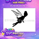 Free Silhouette Wings Free Flying Tinkerbell Movie Free SVG 1 - Instant Download