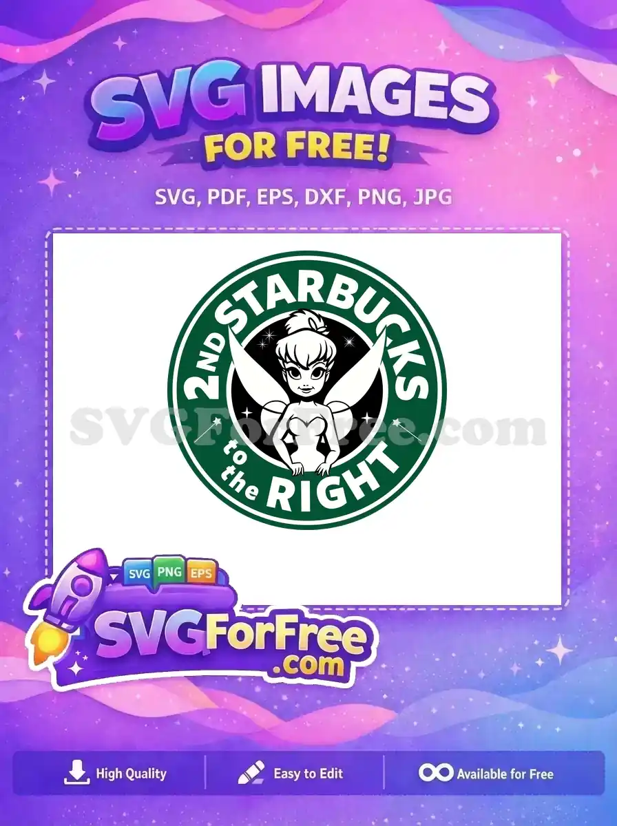 Free Tinkerbell Hairbun Free Starbucks Logo Parody Peterpan Free SVG