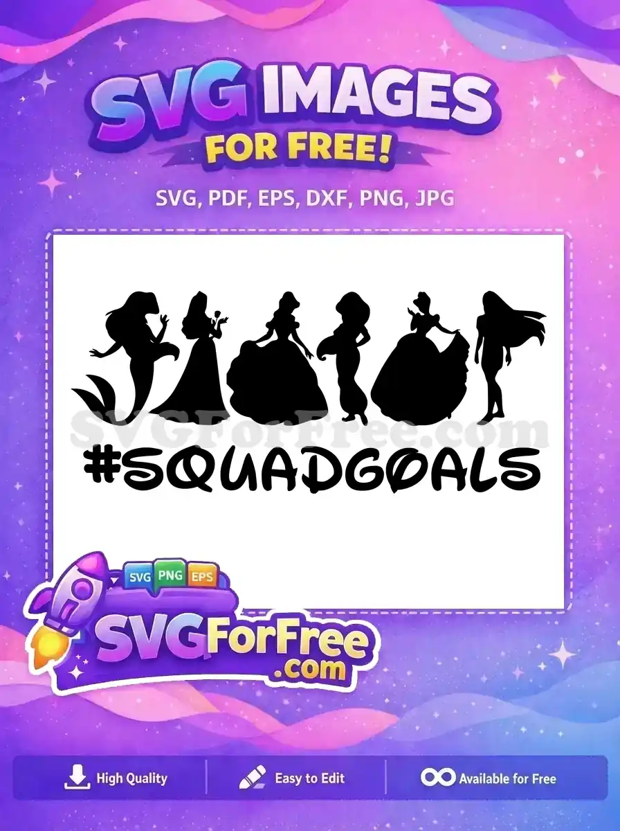 Free Mermaid Princess Free Rose Princess SquadGoals Free SVG