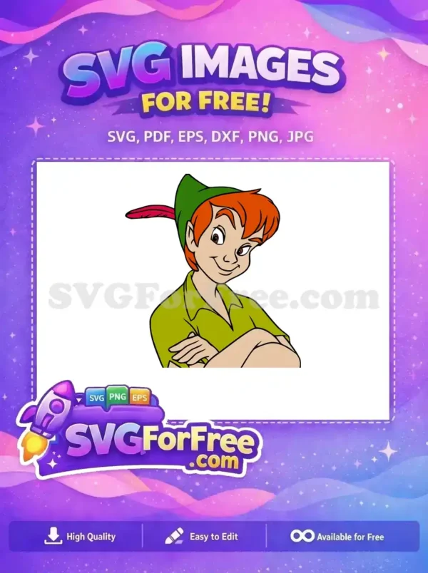Free Smiling Peter Pan Free Crossed Arms Movie Free SVG