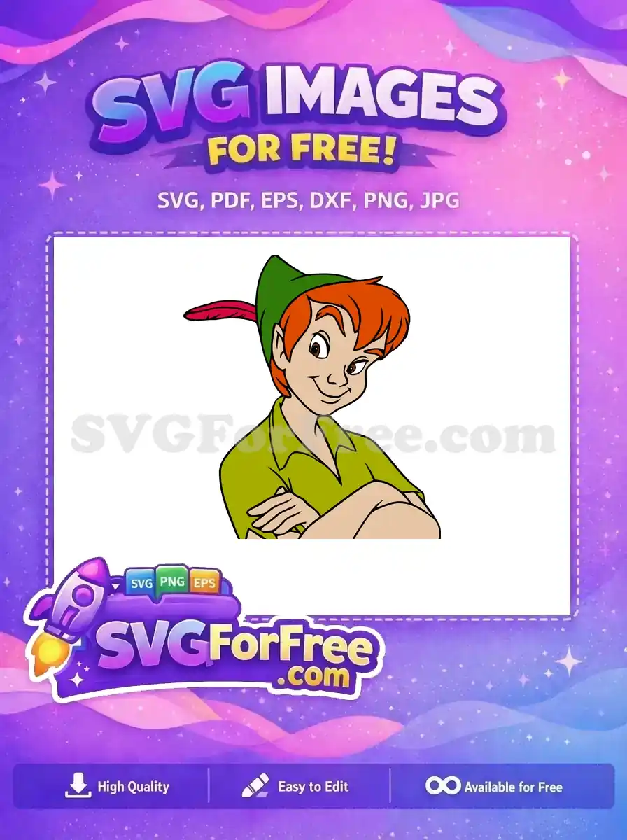 Free Smiling Peter Pan Free Crossed Arms Movie Free SVG