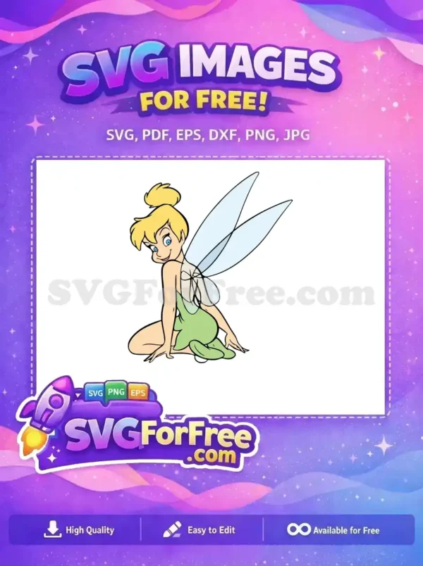 Free Smiling Tinker Bell Free Sitting Pose Peter Pan Free SVG 2 Free Smiling Tinker Bell Free Sitting Pose Peter Pan Free SVG 2