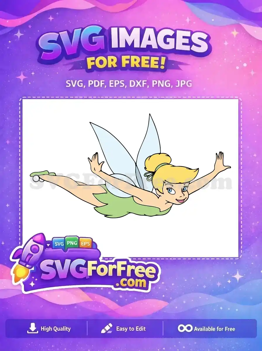 Free Flying Pose Free Blonde Hair Tinkerbell Free SVG