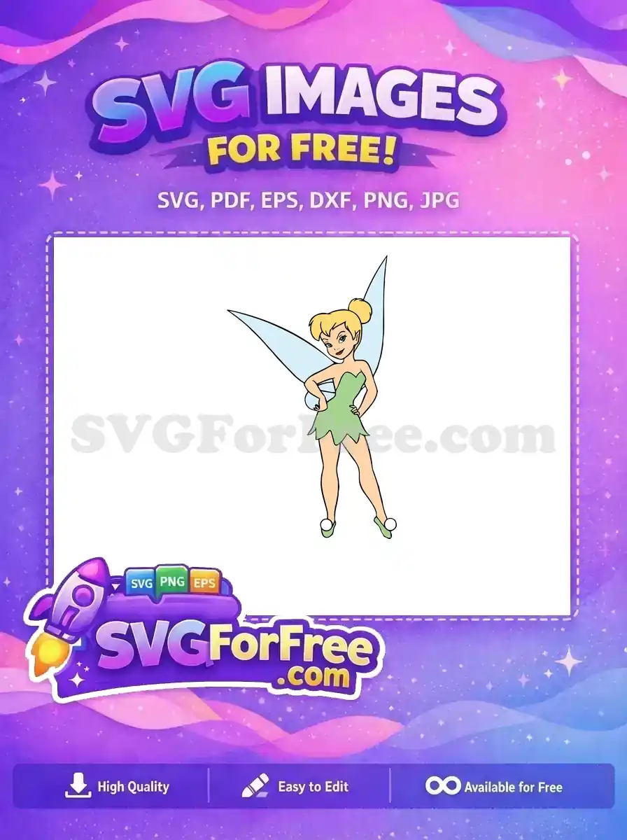 Free Sassy Blonde Fairy Free Green Dress Peter Pan Free SVG