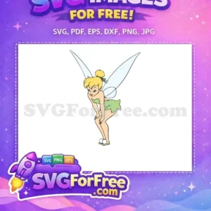 Free Blonde Hair Free Green Dress Tinkerbell Free SVG 3