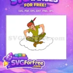 Free Sitting Pose Free Cloud Detail Peter Pan Free SVG - Instant Download