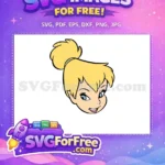 Free Smiling Face Free Blonde Hair Tinkerbell Free SVG - Instant Download