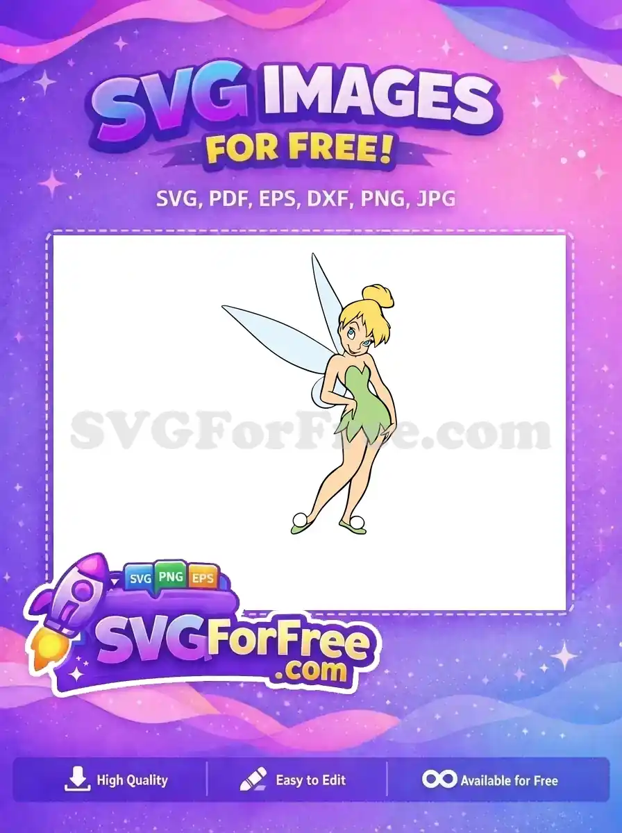 Free Blonde Bun Free Green Dress Tinkerbell Free SVG 3