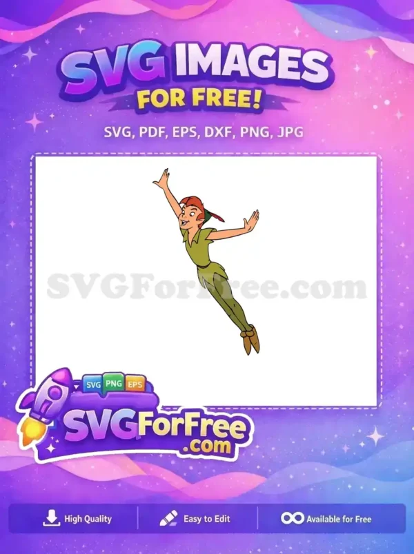 Free Flying Pose Free Red Feather Peter Pan Free SVG