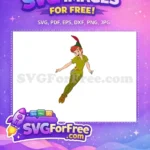 Free Smiling Red Hair Free Flying Pose Peter Pan Free SVG - Instant Download