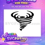 Free Circular Swirl Free Black Tornado Graphic Free SVG - Instant Download