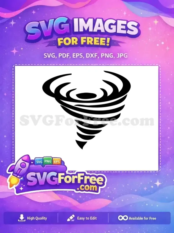 Free Circular Swirl Free Black Tornado Graphic Free SVG