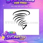 Free Black Line Art Free Swirling Wind Storm Free SVG - Instant Download