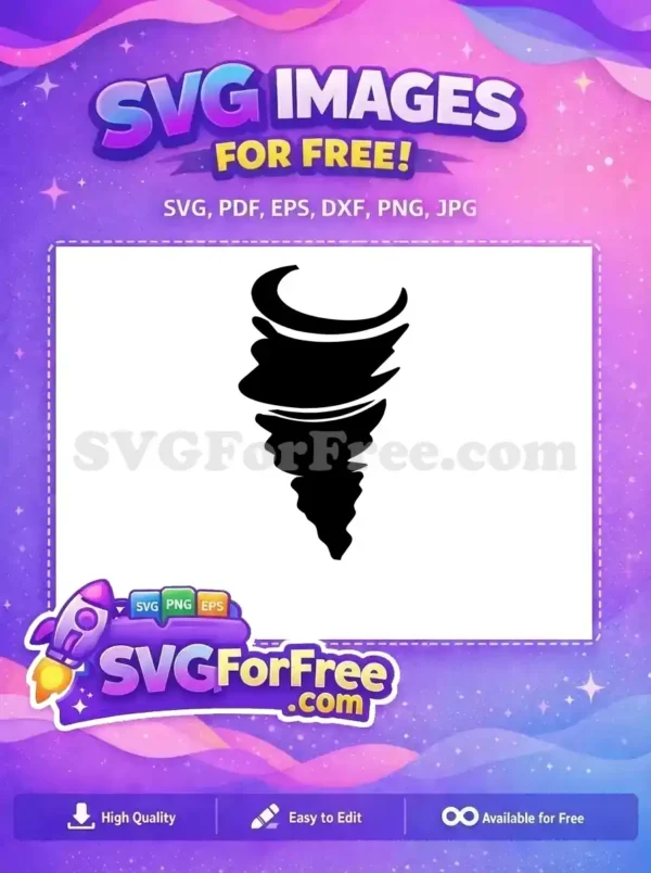 Free Swirling Cloud Free Black Tornado Shape Weather Free SVG
