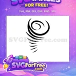 Free Black Swirling Shapes Free Tornado Graphic Effect Free SVG - Instant Download