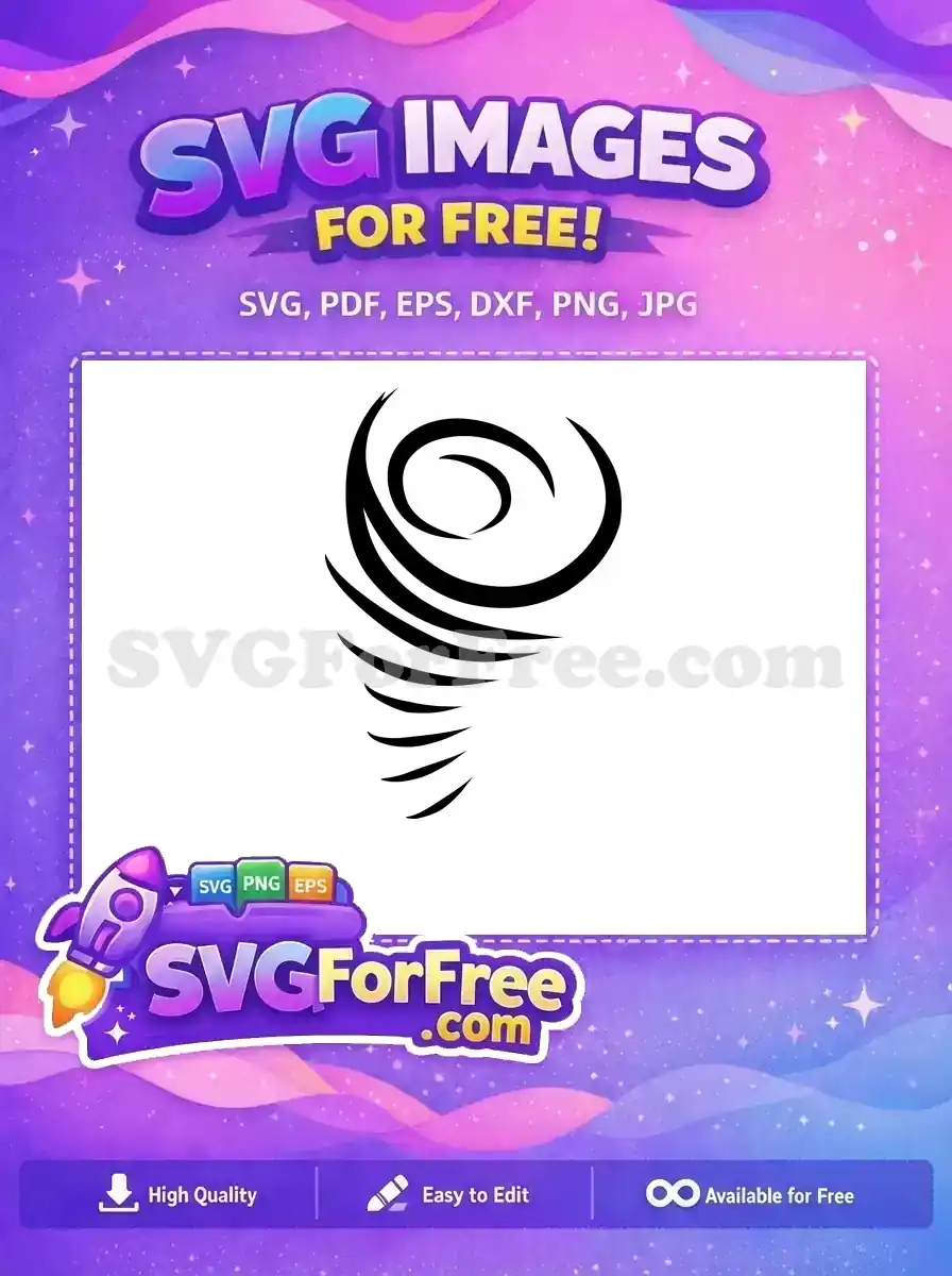 Free Black Swirling Shapes Free Tornado Graphic Effect Free SVG