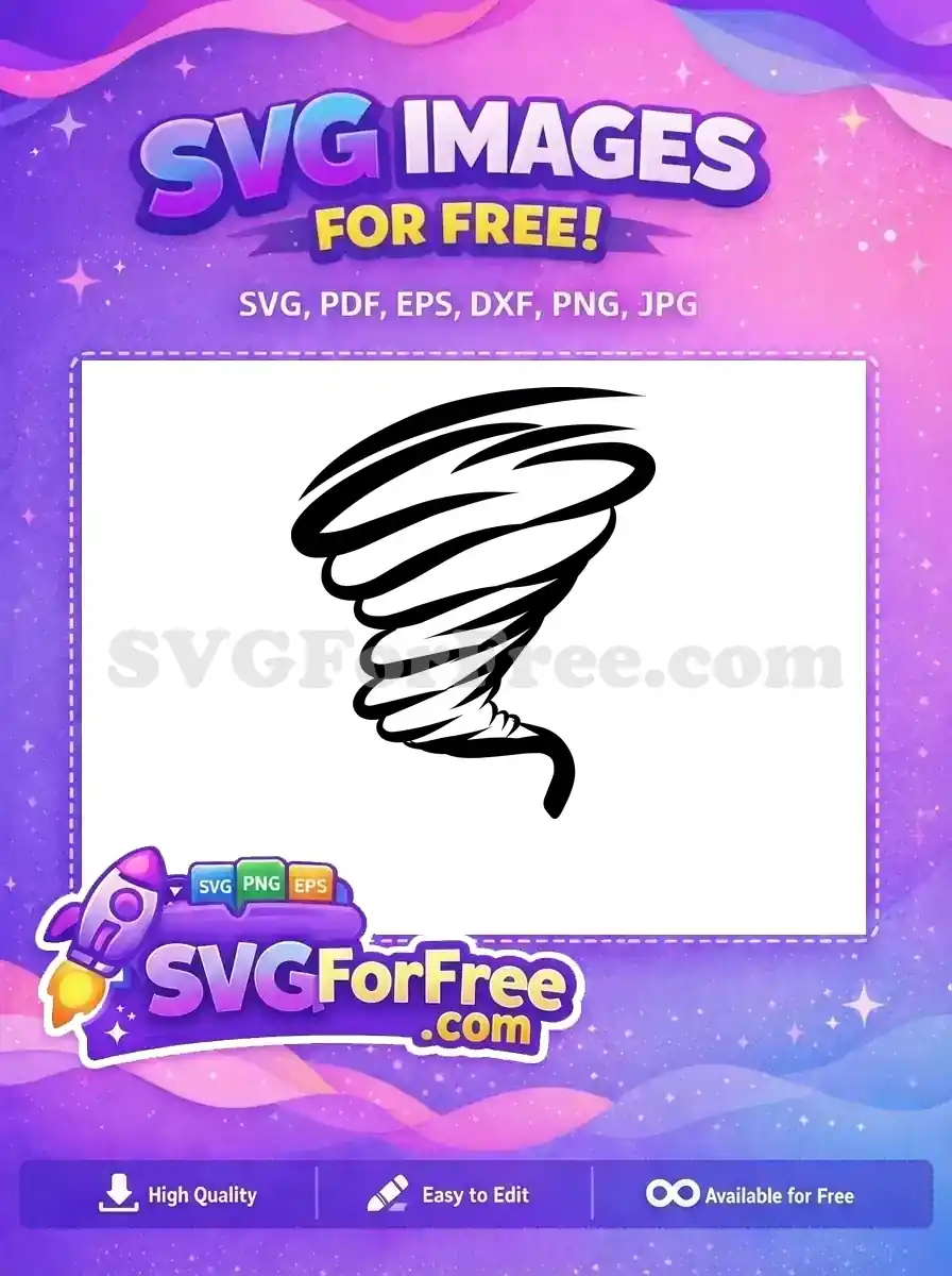 Free Black Swirling Wind Free Dangerous Storm Scene Free SVG