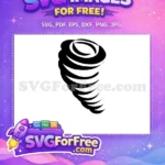 Free Swirling Wind Free Black Tornado Cyclone Free SVG - Instant Download