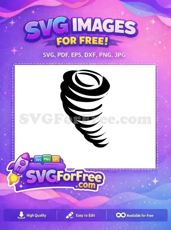 Free Swirling Wind Free Black Tornado Cyclone Free SVG