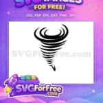 Free Black and White Free Swirling Tornado Free SVG 1 - Instant Download