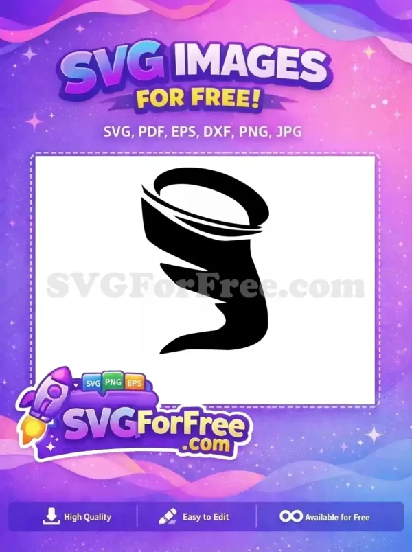 Free Silhouette Tornado Free Weather Category 1 Free SVG