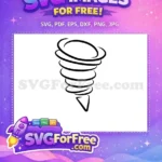 Free Black Line Art Free Swirling Tornado Category 1 Free SVG - Instant Download