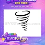 Free Black Outline Free Cyclone Graphic Tornado Free SVG - Instant Download