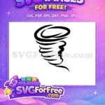 Free Swirling Shape Free Tornado Silhouette Weather Free SVG - Instant Download