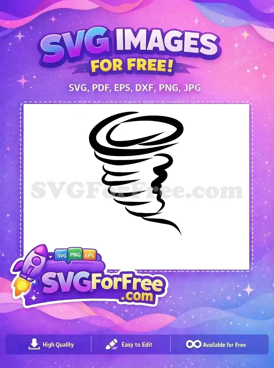 Free Swirling Shape Free Tornado Silhouette Weather Free SVG