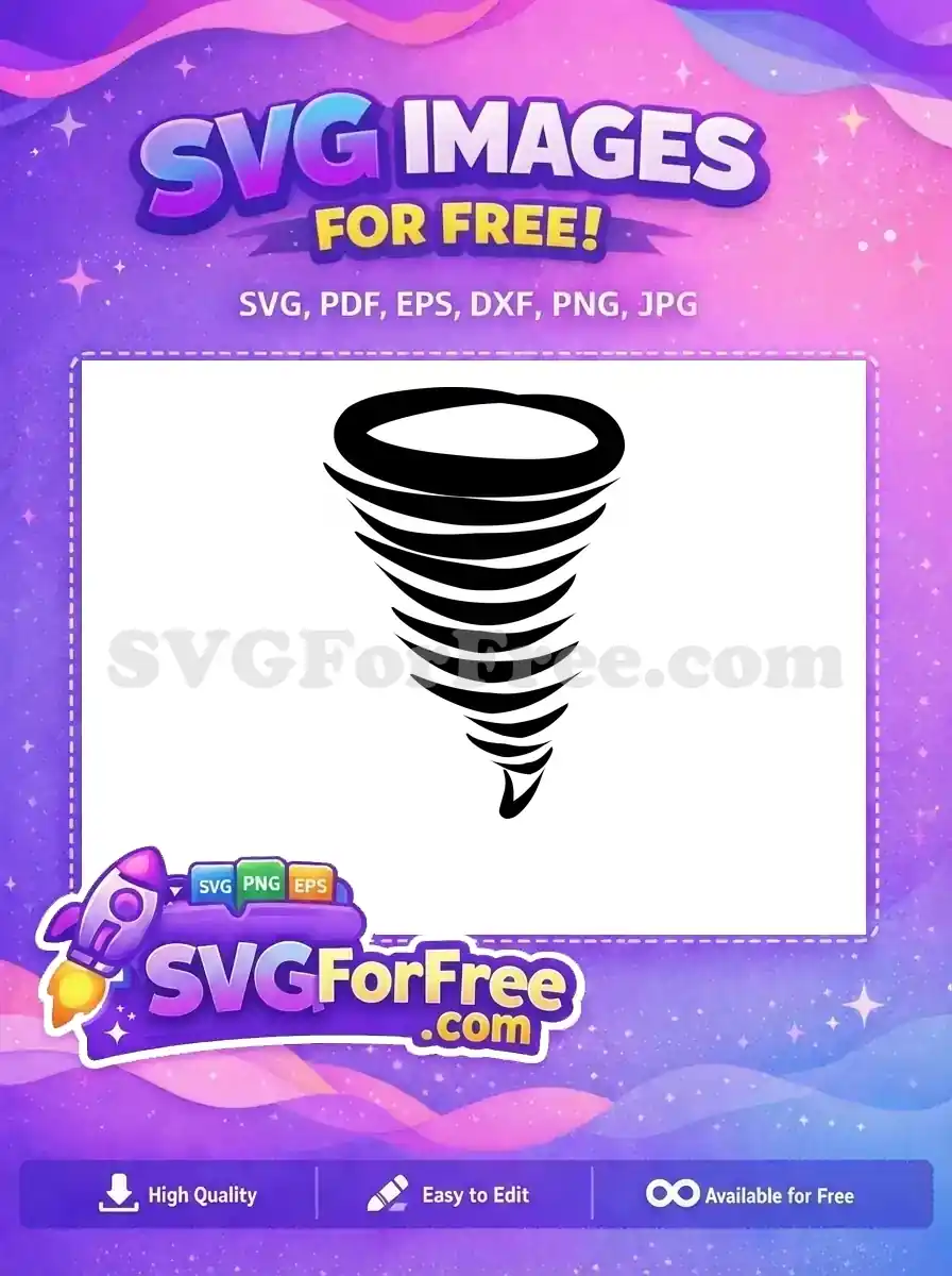 Free Black Tornado Free Swirling Wind Weather Free SVG