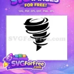 Free Black Shapes Free Abstract Tornado Category 1 Free SVG - Instant Download