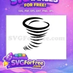 Free Swirling Vortex Free Black Shape Tornado Free SVG - Instant Download