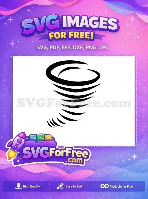 Free Swirling Vortex Free Black Shape Tornado Free SVG