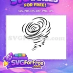 Free Swirling Vortex Free Abstract Design Tornado Free SVG 1 - Instant Download