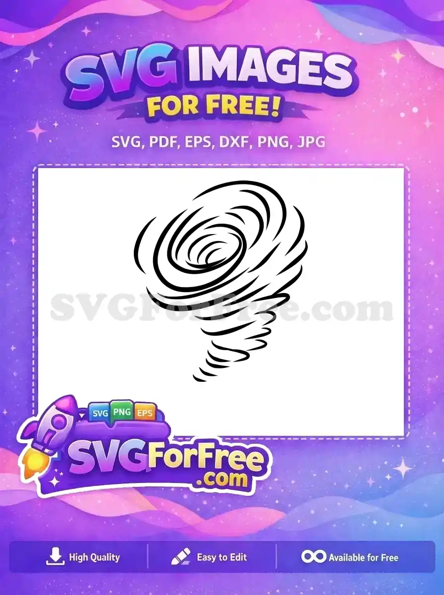 Free Swirling Vortex Free Abstract Design Tornado Free SVG 1